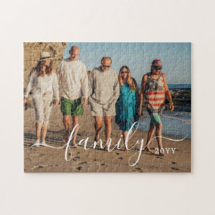 Personalized Family Photo and Text Jigsaw Puzzle