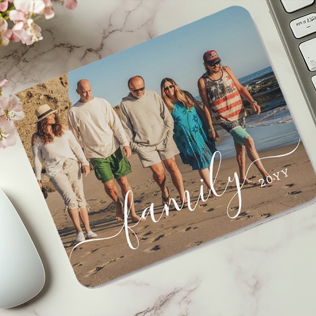 Personalized Family Photo and Text Mouse Pad (Creator Uploaded)