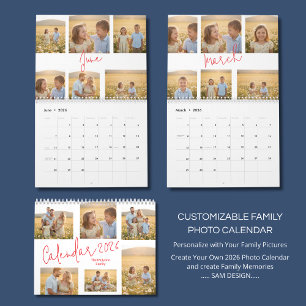 Personalized Family Photo Calendar 2026