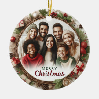 Personalized Family Photo Christmas Ornament