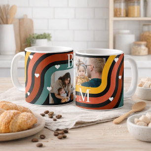 Personalized Family Photo Coffee Mug – Retro Desig