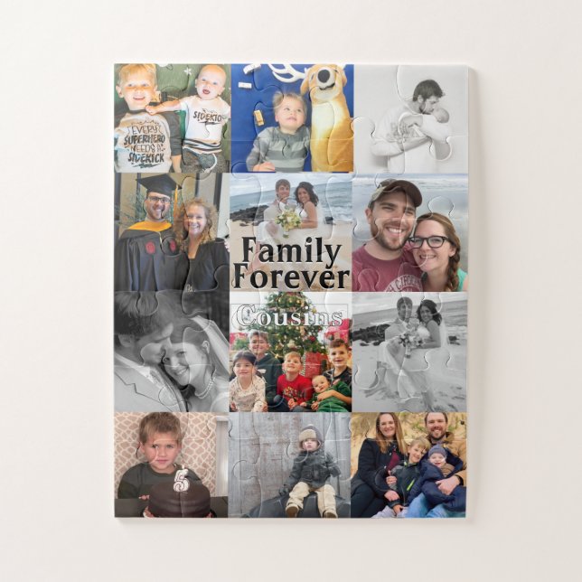 Personalized Family Photo Collage Jigsaw Puzzle (Vertical)
