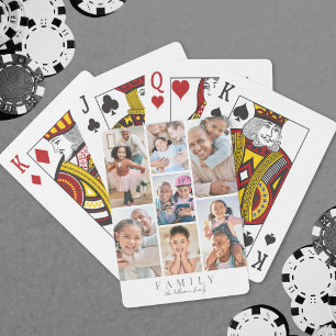 Personalized Family Photo Collage Playing Cards