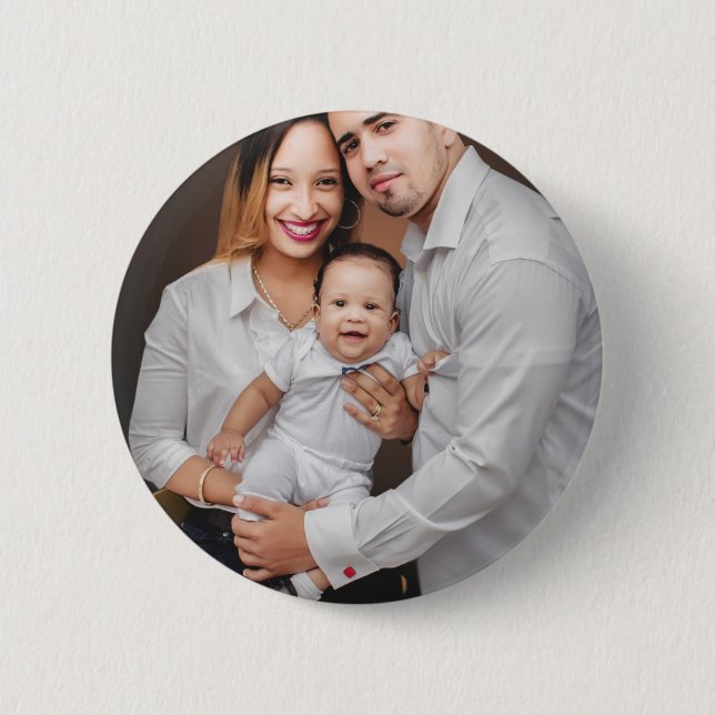 Personalized Family Photo Custom 6 Cm Round Badge (Front)