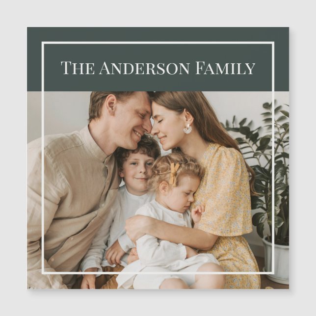 Personalized Family Photo | Custom Family Name  (Front)