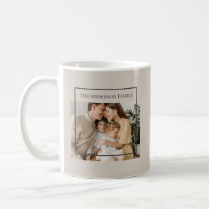 Personalized Family Photo   Custom Family Name  Coffee Mug