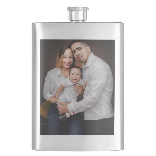 Personalized Family Photo Custom Hip Flask