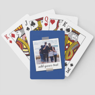 Personalized Family Photo & Custom Text Playing Cards