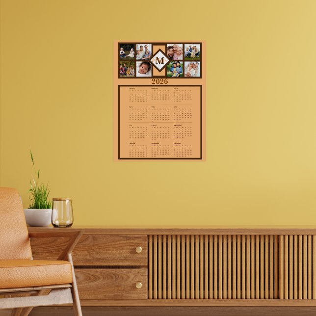 Personalized family photos wall Calendar  Poster (Living Room 2)