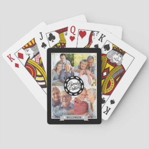 Personalized Family Poker Game Night Photo Collage Playing Cards