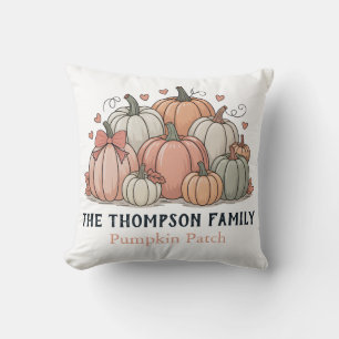 Personalized Family Pumpkin Patch Halloween Cushion