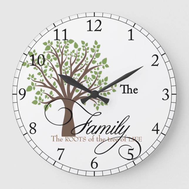 Personalized Family Tree Clock (Front)