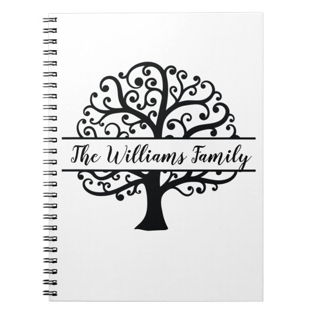 Personalized Family Tree Notebook (Front)