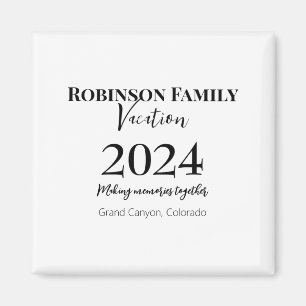 Personalized Family Vacation T Shirt Magnet