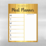 Personalized Family Weekly Meal Planner Magnetic Dry Erase Sheet<br><div class="desc">Personalized Family Weekly Meal Planner Dry Erase Sheet Magnet. Create a custom magnetic meal planner for your family kitchen. Space to write meal plans for each day of the week. Also add groceries and more to the shopping list organizer. Features modern minimalist rose gold background and pretty calligraphy script design....</div>