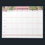 Personalized Family Weekly Planner Notepad<br><div class="desc">Modern weekly planner perfect for school and office. You can customize it with your name and you can also edit the days of the week 

Please contact me at claudia@claudiaowen.com if you would like to customize this notepad. Please visit my Zazzle shop http://www.zazzle.com/claudiaowenshop 

Design by claudiaowen.com</div>