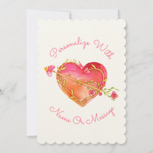 PERSONALIZED Fancy Heart Invitation