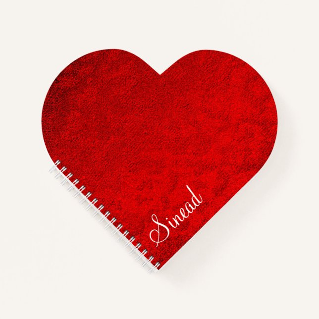 Personalized Fancy Velvet Texture Print Notebook (Front)