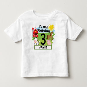 Personalized Farm Happy Birthday 1-5 (check sizes) Toddler T-Shirt