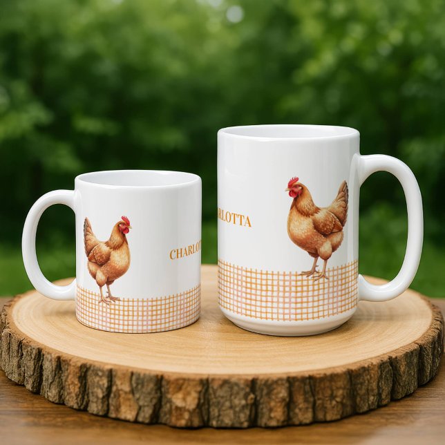 Personalized Farmhouse Hen Name Mug (Creator Uploaded)