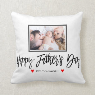 Personalized Fathers Day Gift for Dad Photo Cushion