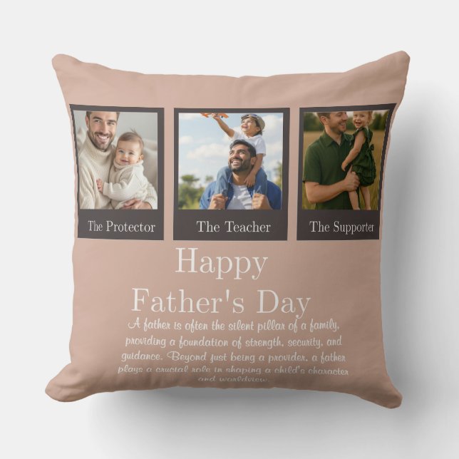 Personalized Father's Day Photo Cushion (Front)