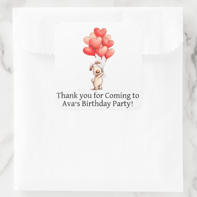 Personalized favor stickers kids party (Bag)
