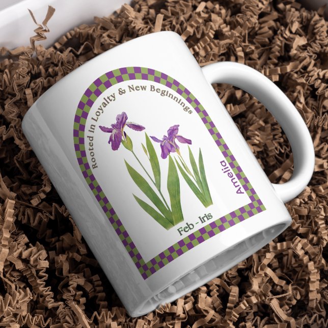 Personalized February Birth Month Flower Coffee Mug (Creator Uploaded)