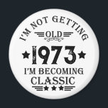 Personalized fifty vintage 50th birthday party magnet<br><div class="desc">Add some originality with this limited edition,  premium-quality,  and unique vintage-looking birthday graphic design featuring cool typography. It's a great gift idea for men,  women,  husbands,  wives,  girlfriends,  and boyfriends who will appreciate this one-of-a-kind piece of art. A fun and memorable holiday gift for your birthday celebration.</div>