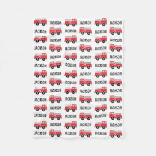 PERSONALIZED Fire Truck Kids Blanket