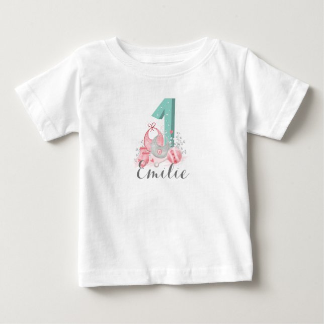Personalized First Birthday T-shirt (Front)