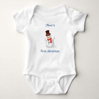 Personalized First Christmas Baby Bodysuit