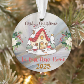 Personalized First Christmas in Our New Home Ornament