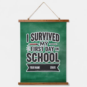 Personalized First Day of School Art Hanging Tapestry