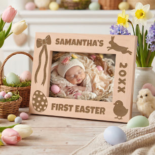Personalized First Easter-Bunny, Eggs, Chick, Bow Etched Frames