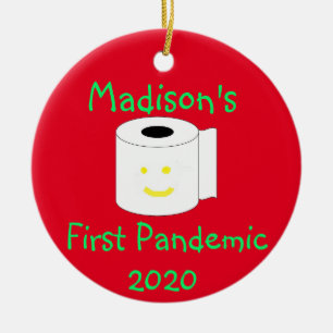 Personalized First Pandemic Ceramic Ornament
