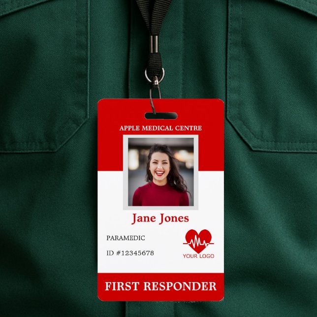 Personalized First Responder Photo ID Security Badge (Creator Uploaded)