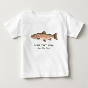Personalized Fishing Lover  – Trout Fishing Design Baby T-Shirt