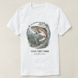 Personalized Fishing Lover  – Trout Fishing Design T-Shirt