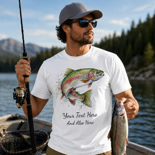 Personalized Fishing Lover  – Trout Fishing Design T-Shirt