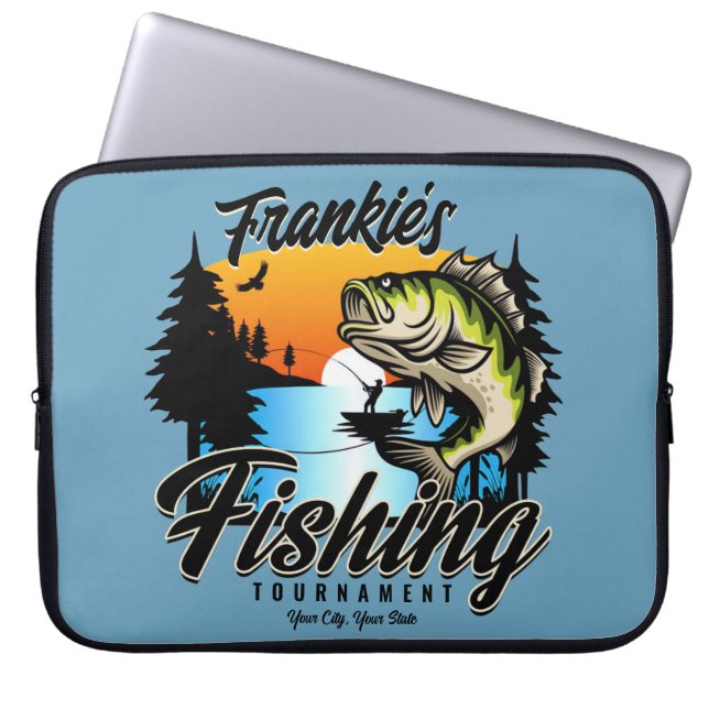 Personalized Fishing Tournament Fish Angler Trout  Laptop Sleeve (Front)