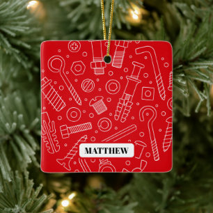 Personalized Fix It Funny Handyman If Custom Name Ceramic Ornament