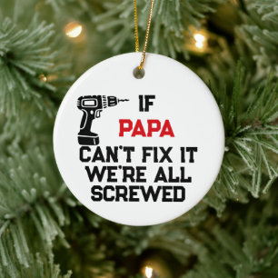 Personalized Fix It Funny Handyman If Custom Name Ceramic Ornament