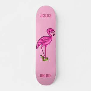 Personalized Flamingo Skateboard