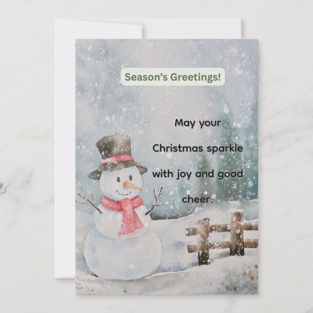 Personalized Flat Christmas Card (Front)