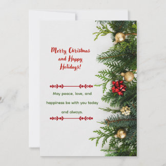 Personalized Flat Christmas Card