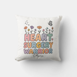 Personalized Floral Anatomical Heart Surgery Gift Cushion
