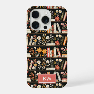 Personalized Floral Bookshelf Phone Case