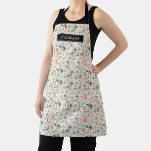 Personalized Floral  Botanical Apron