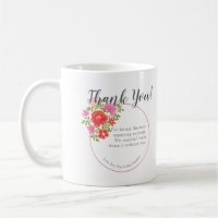 Personalized Floral Doula Midwife Thank You Mug
